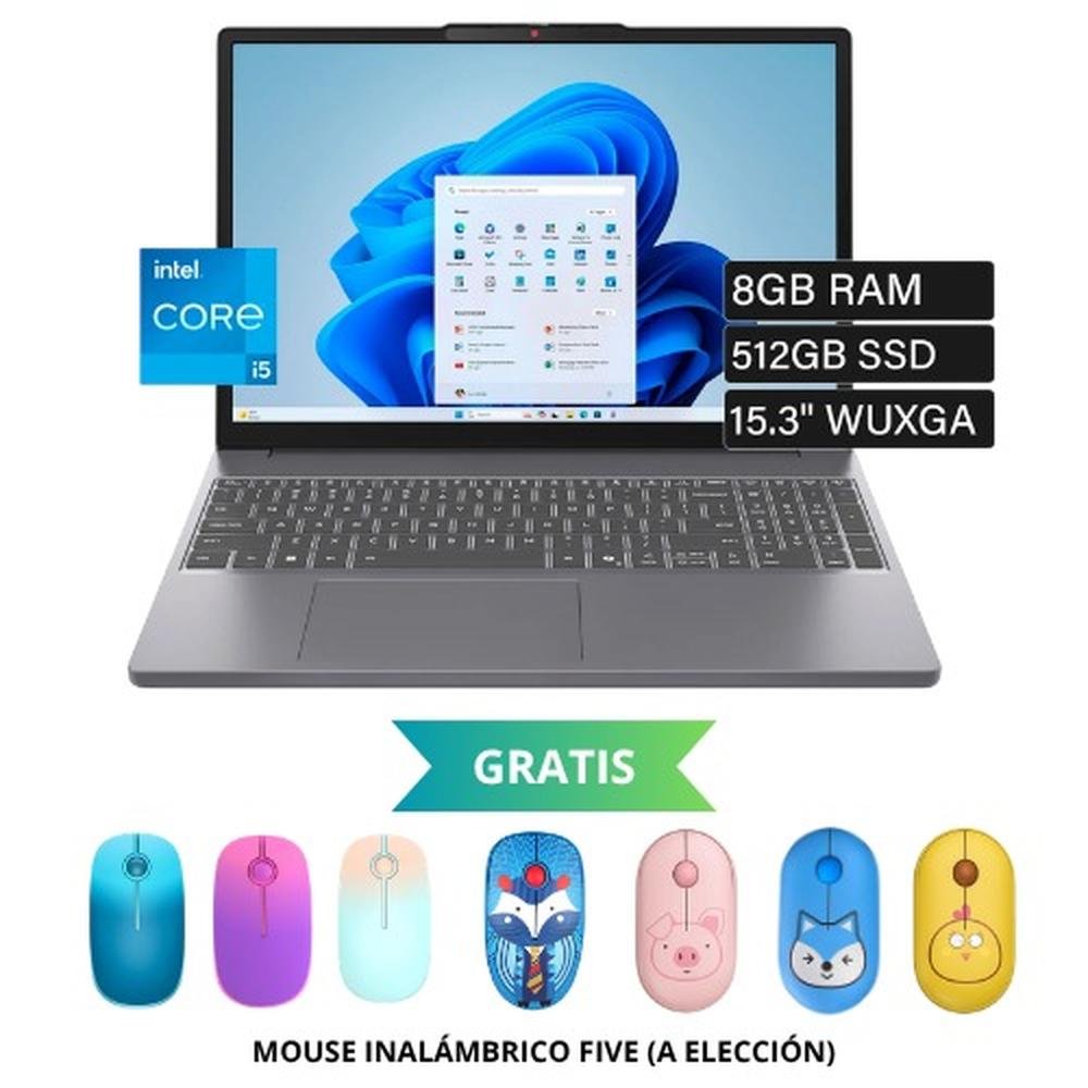 LAPTOP LENOVO IDEAPAD SLIM 3, INTEL CORE I5-13420H, 8GB RAM, 512GB SSD