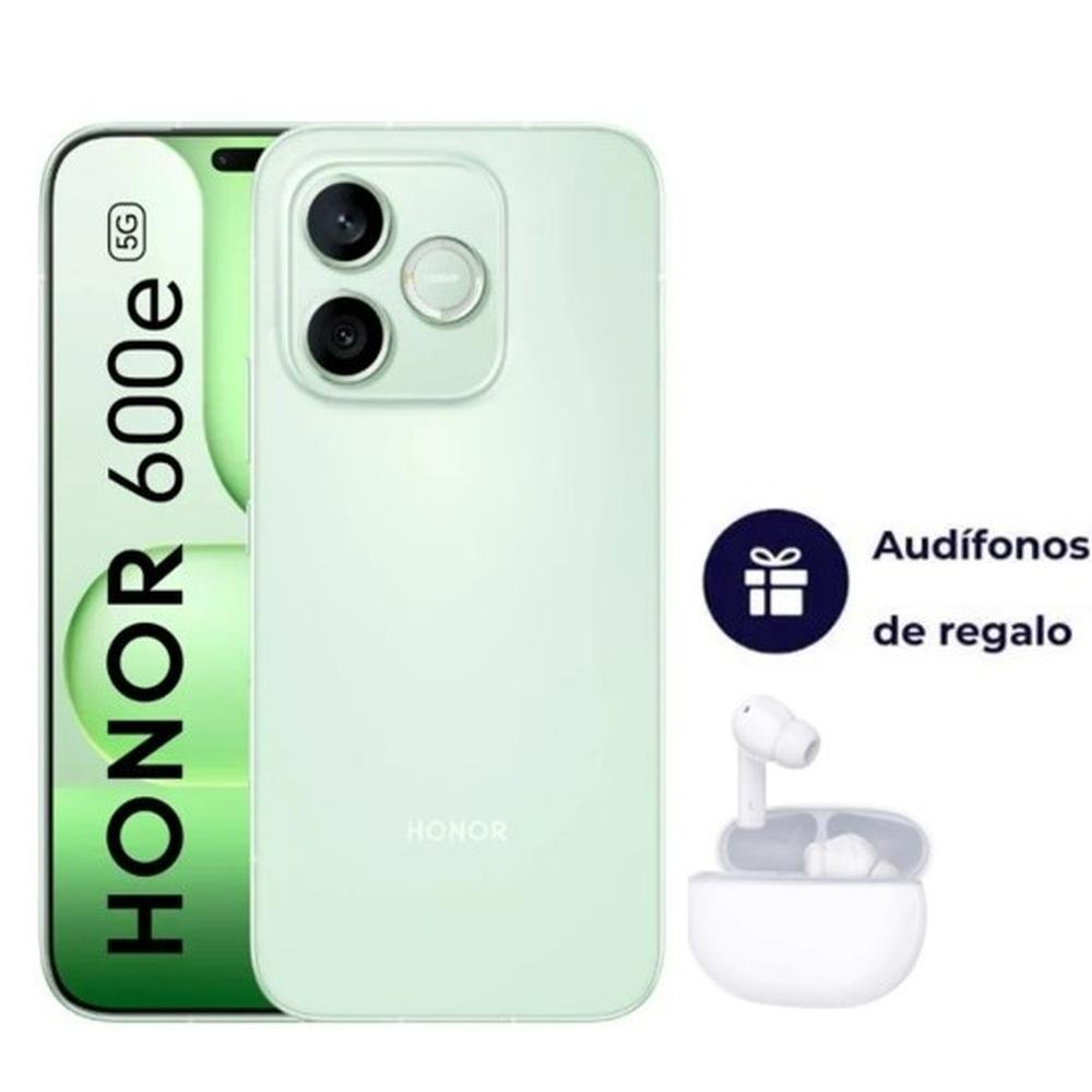 CELULAR HONOR 600E 8GB+512GB (LNA-NX3) - SPROUT GREEN + AUDIFONOS HONOR CHOICE DE REGALO