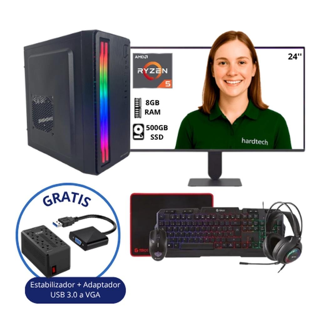 PC RYZEN 5 5600GT, 8GB RAM, SSD 500GB