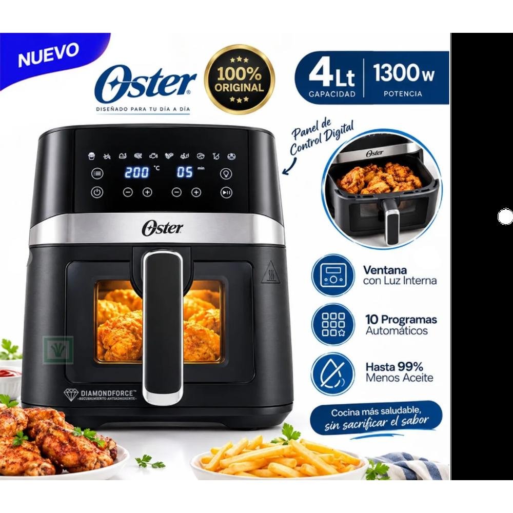 FREIDORA DE AIRE OSCAR DIGITAL CON RECUBRIMIENTO DIAMONDFORCE 4LT NEGRO CKSTAF40WDDF