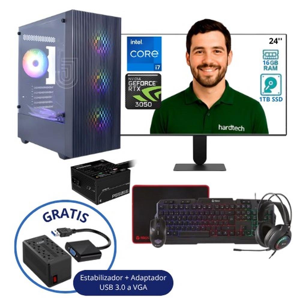 PC GAMER INTEL CORE I7-12700F, 16GB RAM, SSD 1TB, RTX 3050