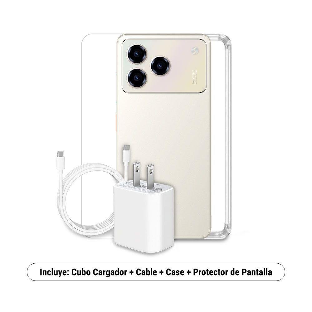 CELULAR ZTE A56 PRO 4G 128GB 4GB RAM + 4GB VIRTUAL CÁMARA 50MP DORADO