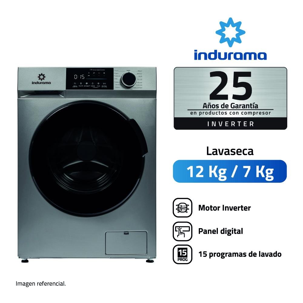 LAVASECA INDURAMA LRI-312C 12KG CARGA FRONTAL PLATEADO