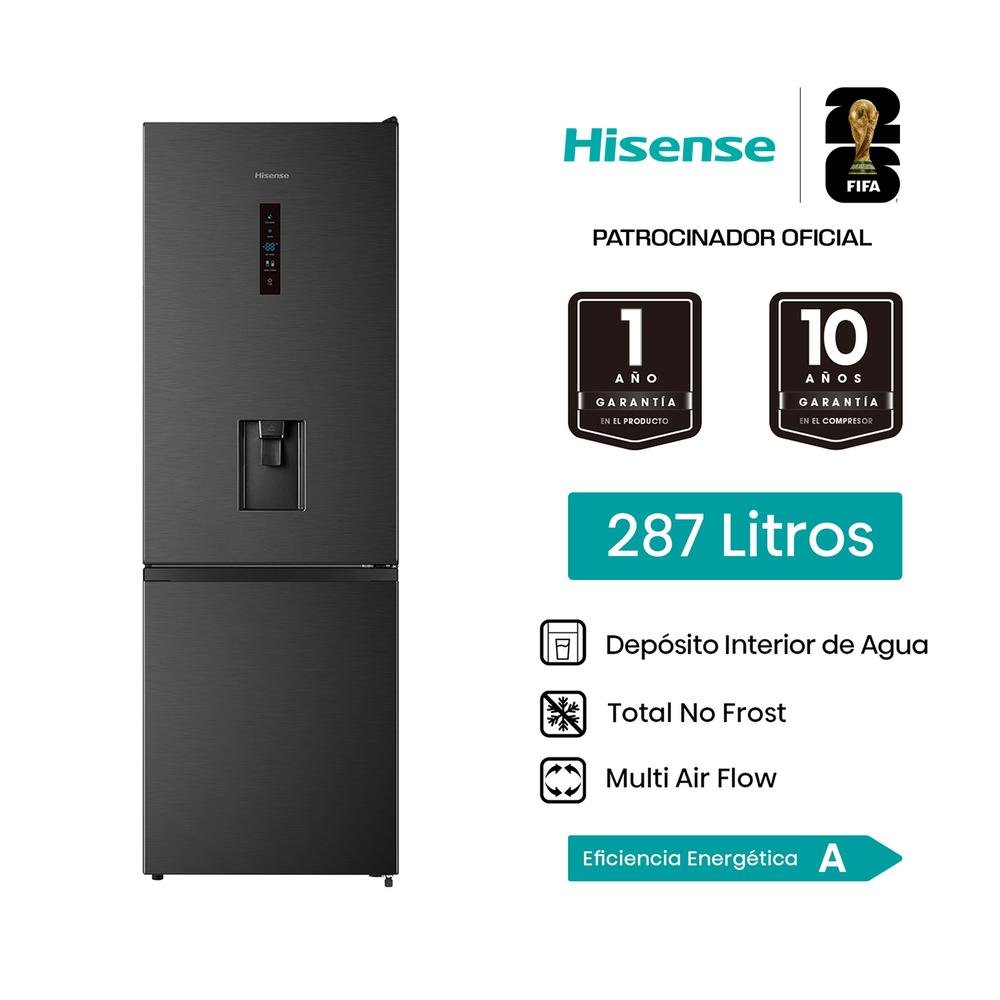 REFRIGERADORA HISENSE RB286N1MBA 287L TOTAL NO FROST NEGRO