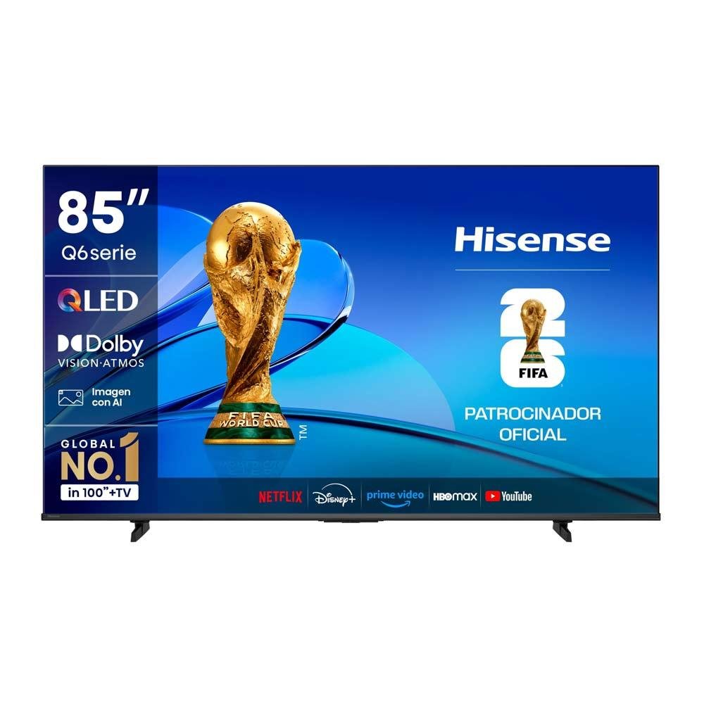 TELEVISOR SMART HISENSE 85"  4K UHD QLED VIDAA 85Q6QV