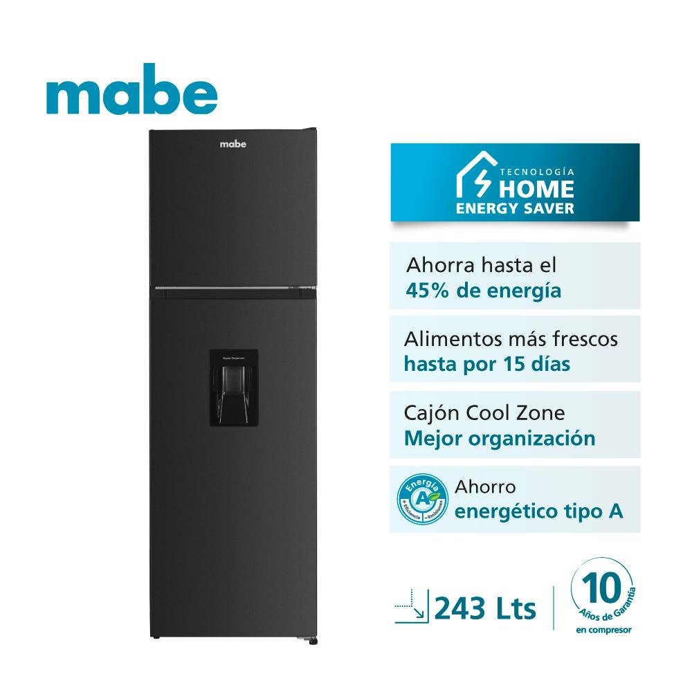 REFRIGERADORA MABE RMN245PAPRP0 243L NO FROST NEGRO